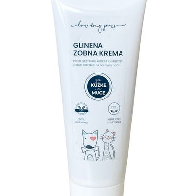 Glinena zobna krema za pse in mačke